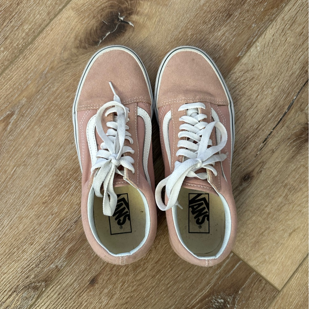Vans Blush Suede Sneakers with White Accents